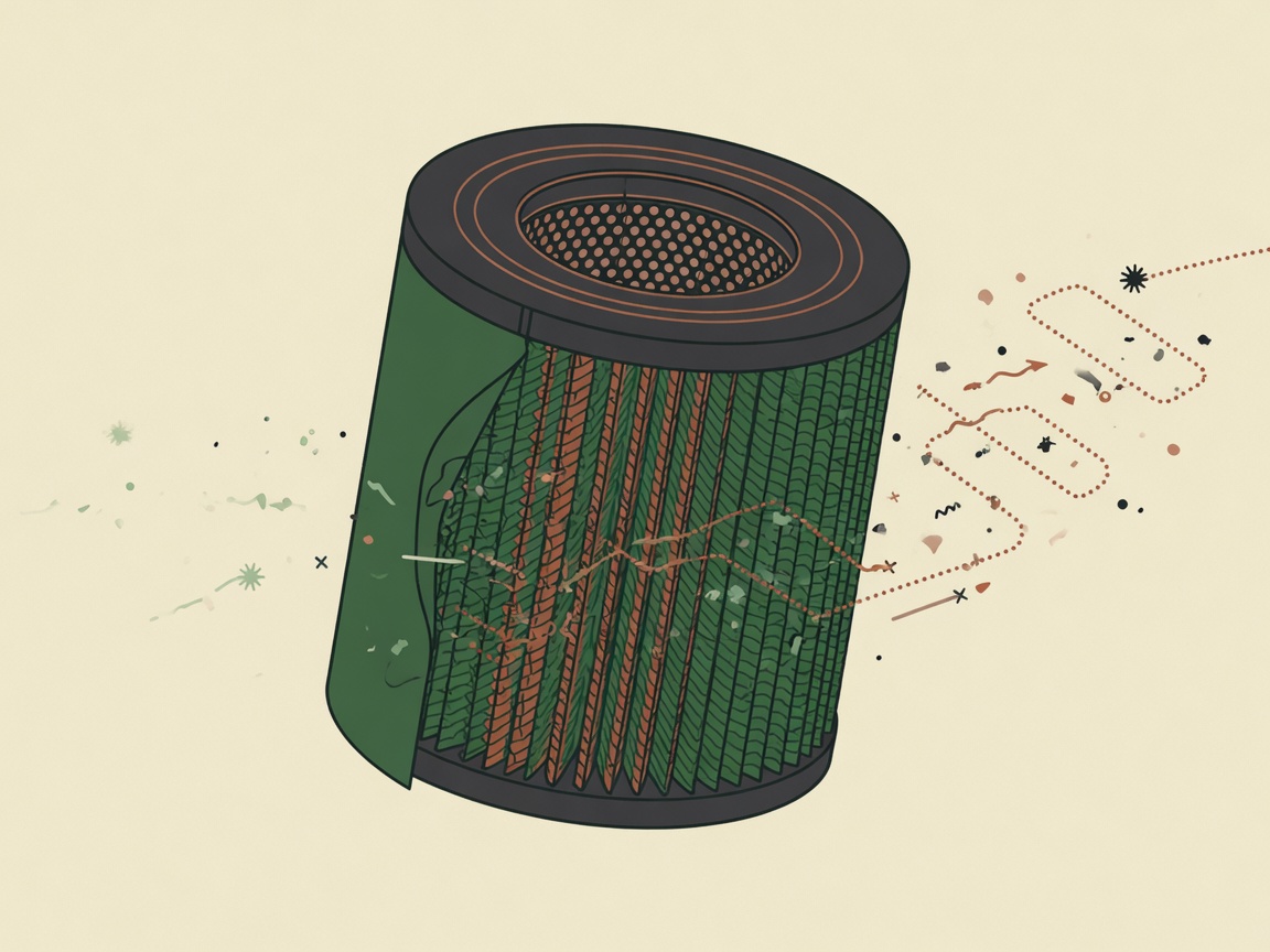 Editorial illustration of a generic unbranded filter cartridge